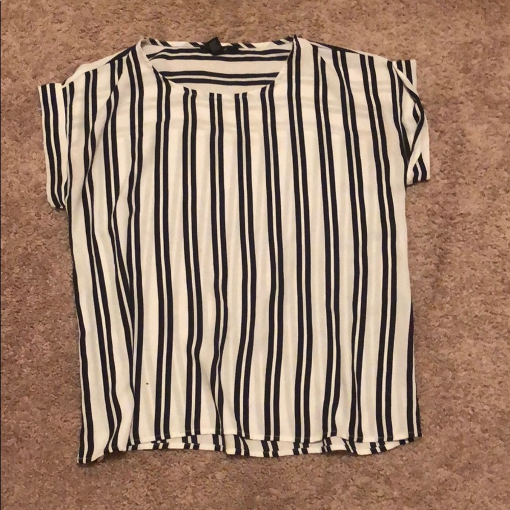 Black and white blouse
